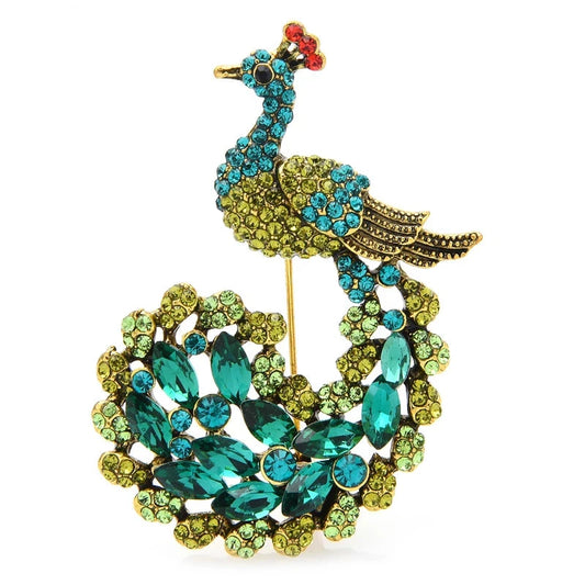 Peacock Brooch