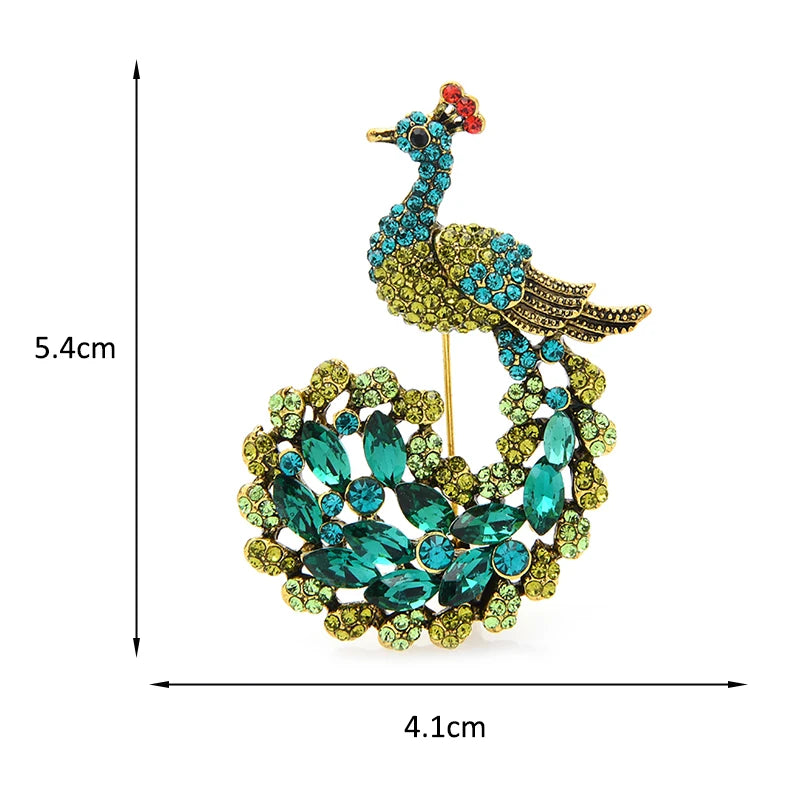 Peacock Brooch