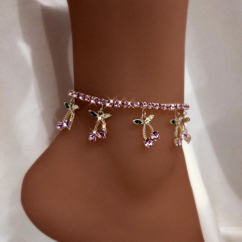 Crystal Fruit Anklets