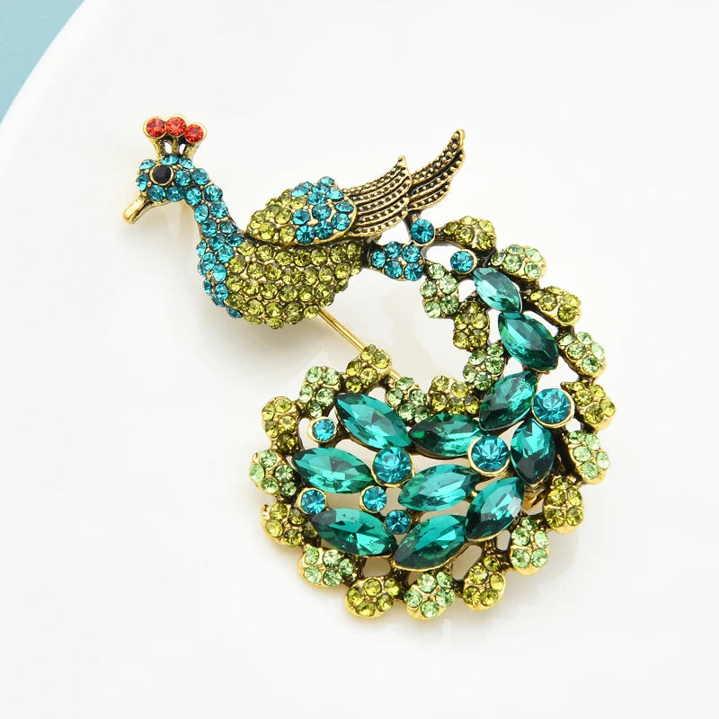 Peacock Brooch