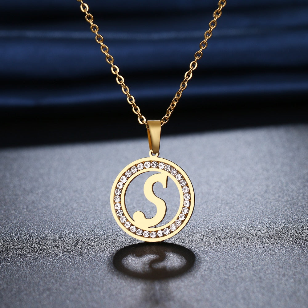 Sparkling letter Necklace