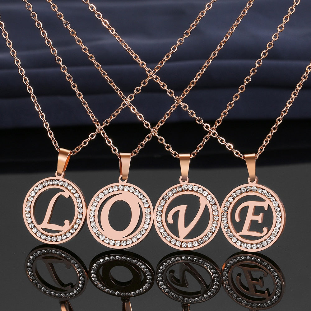 Sparkling letter Necklace