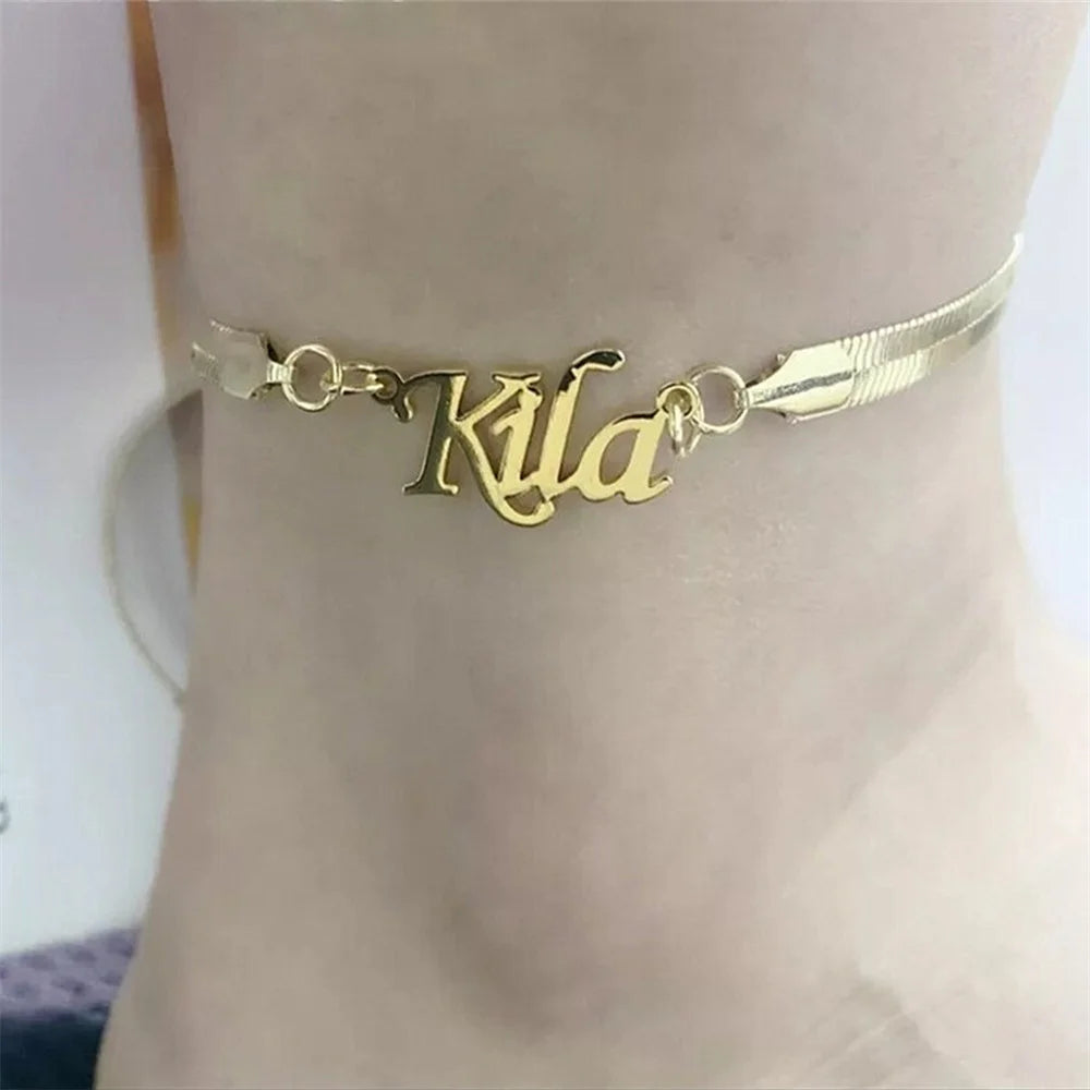 Custom Name Anklets