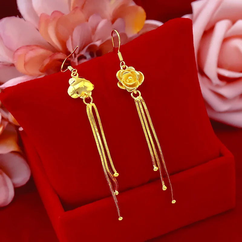 Golden Rose Earring