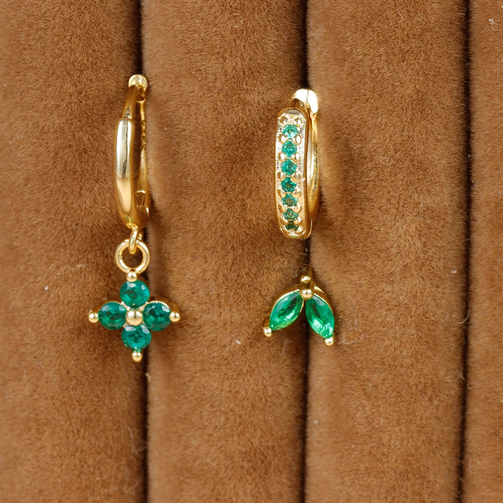 Green Rose Earring