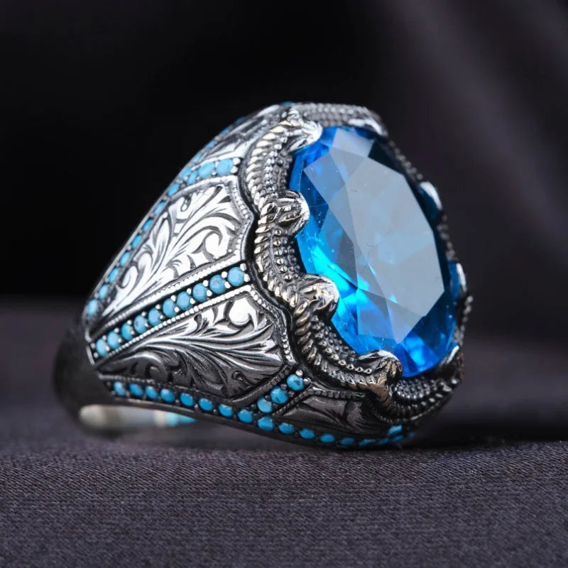 Shield Turquoise Gem Ring