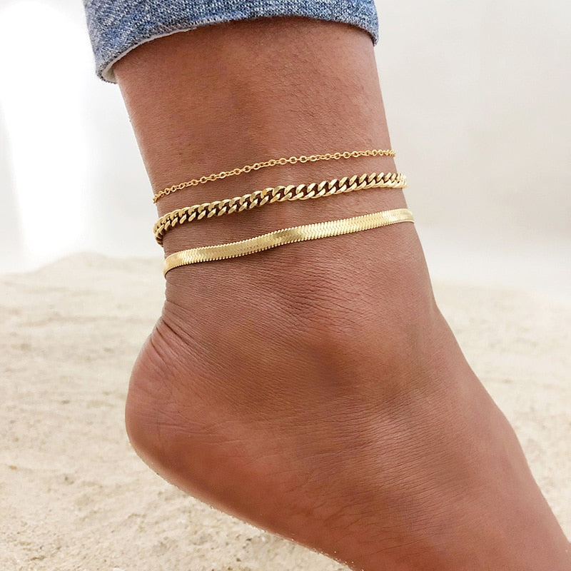 Golden Snake Anklet