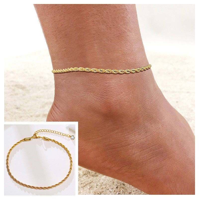 Golden Snake Anklet