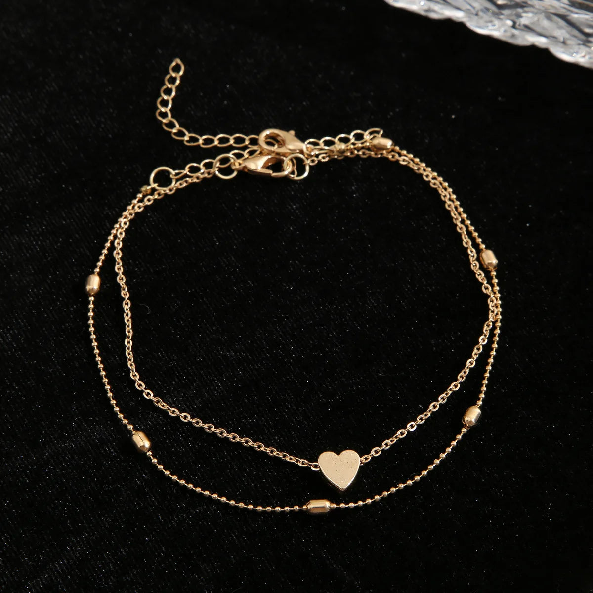 Simple Heart Anklets