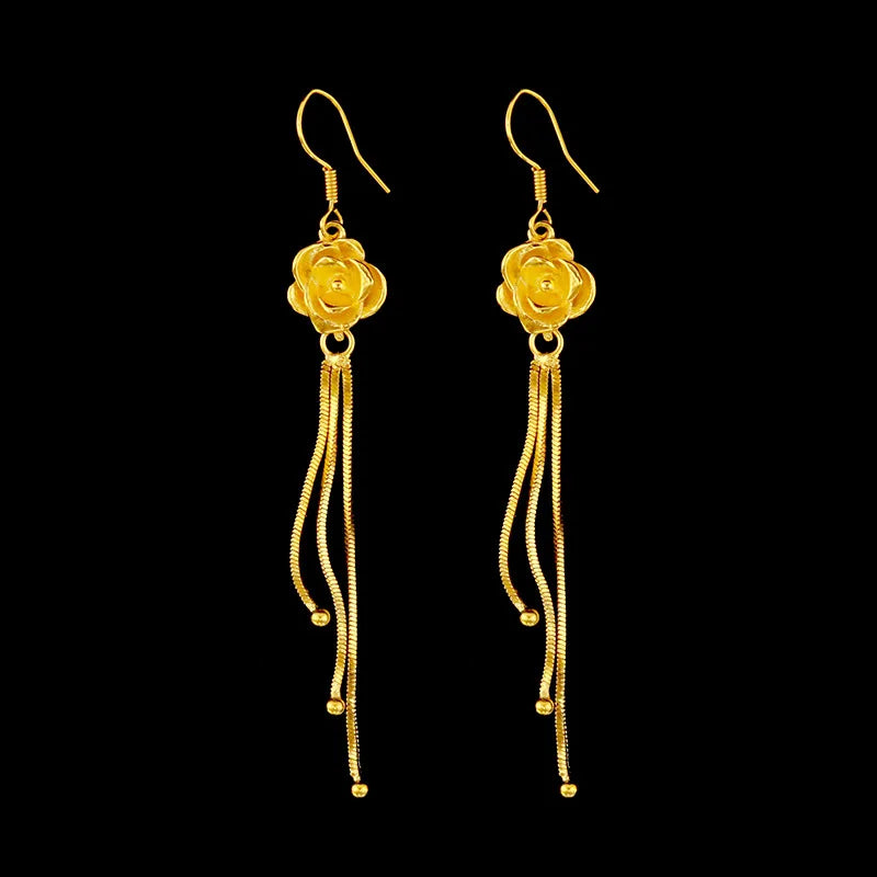 Golden Rose Earring