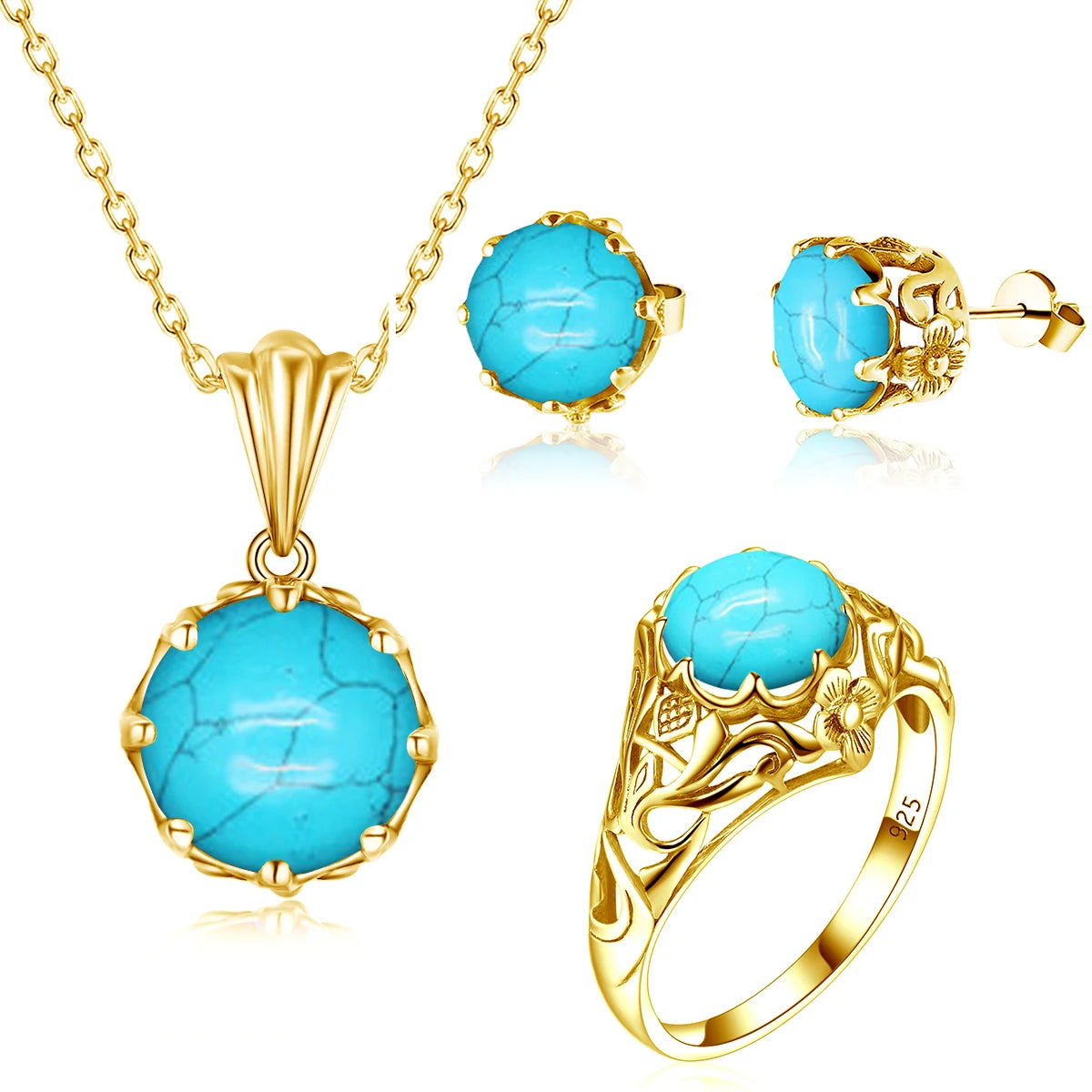 Turquoise Gemstones Set