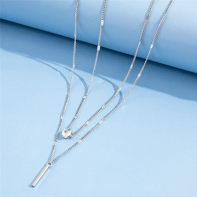 Crystal Stick Necklace