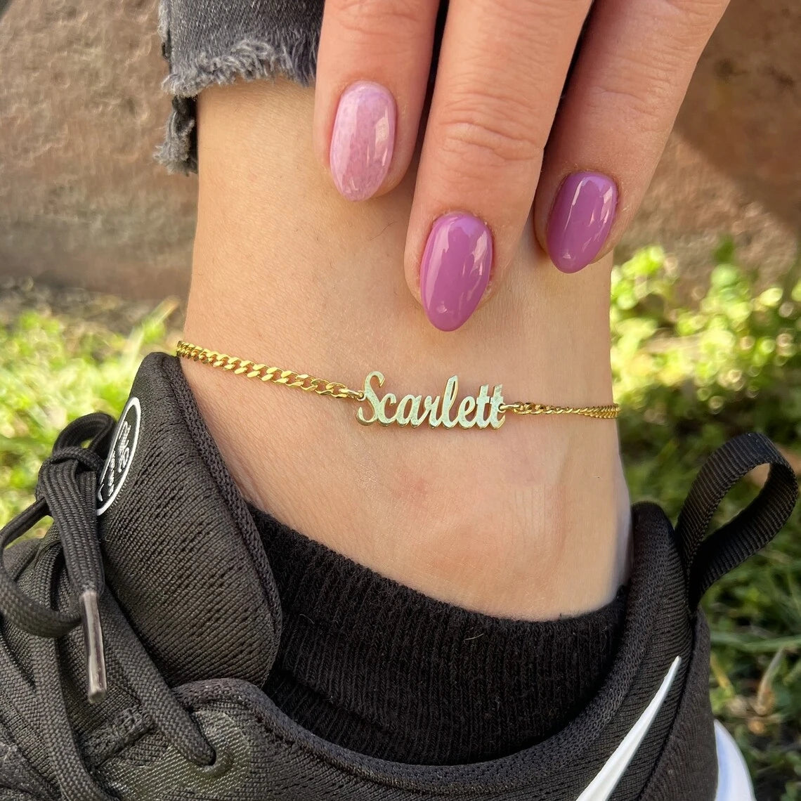 Nameplate Anklet