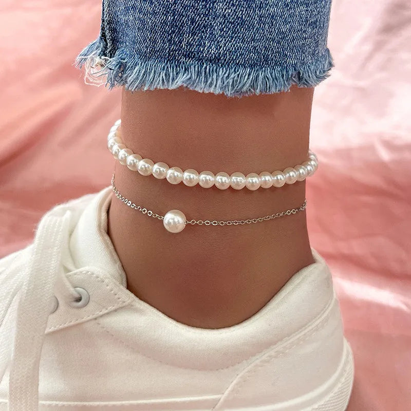 White Pearl Anklet