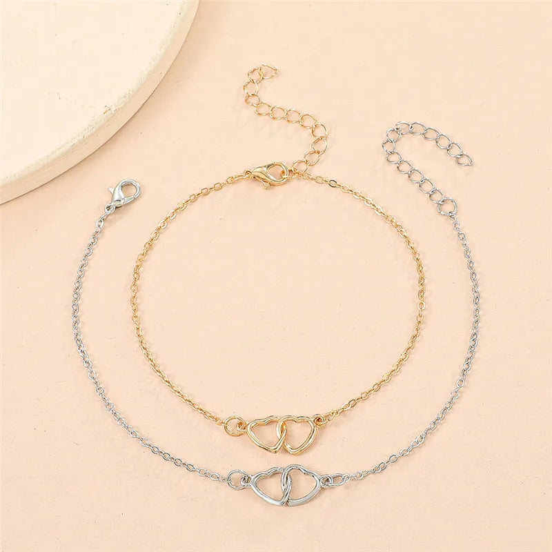 Two Hearts Anklet