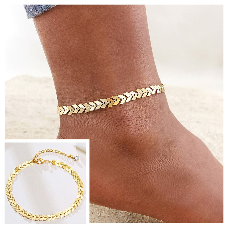 Golden Snake Anklet