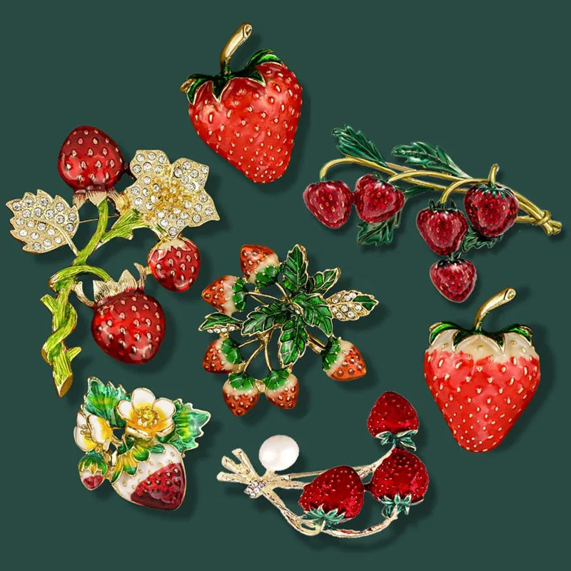 Strawberry Brooch