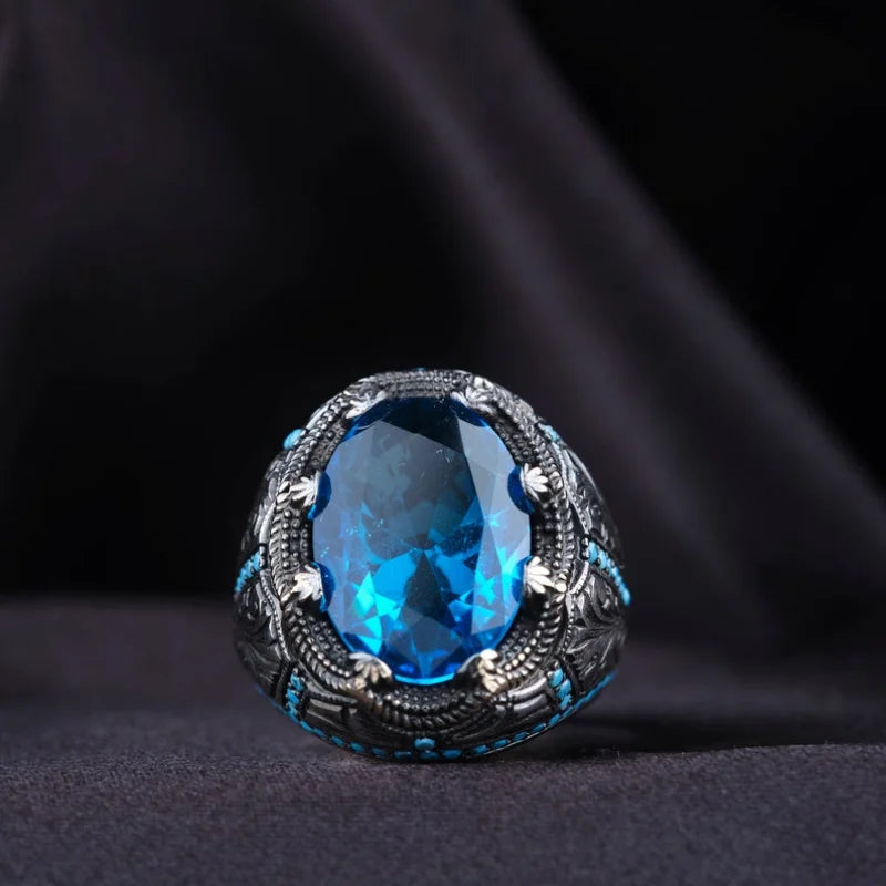 Shield Turquoise Gem Ring