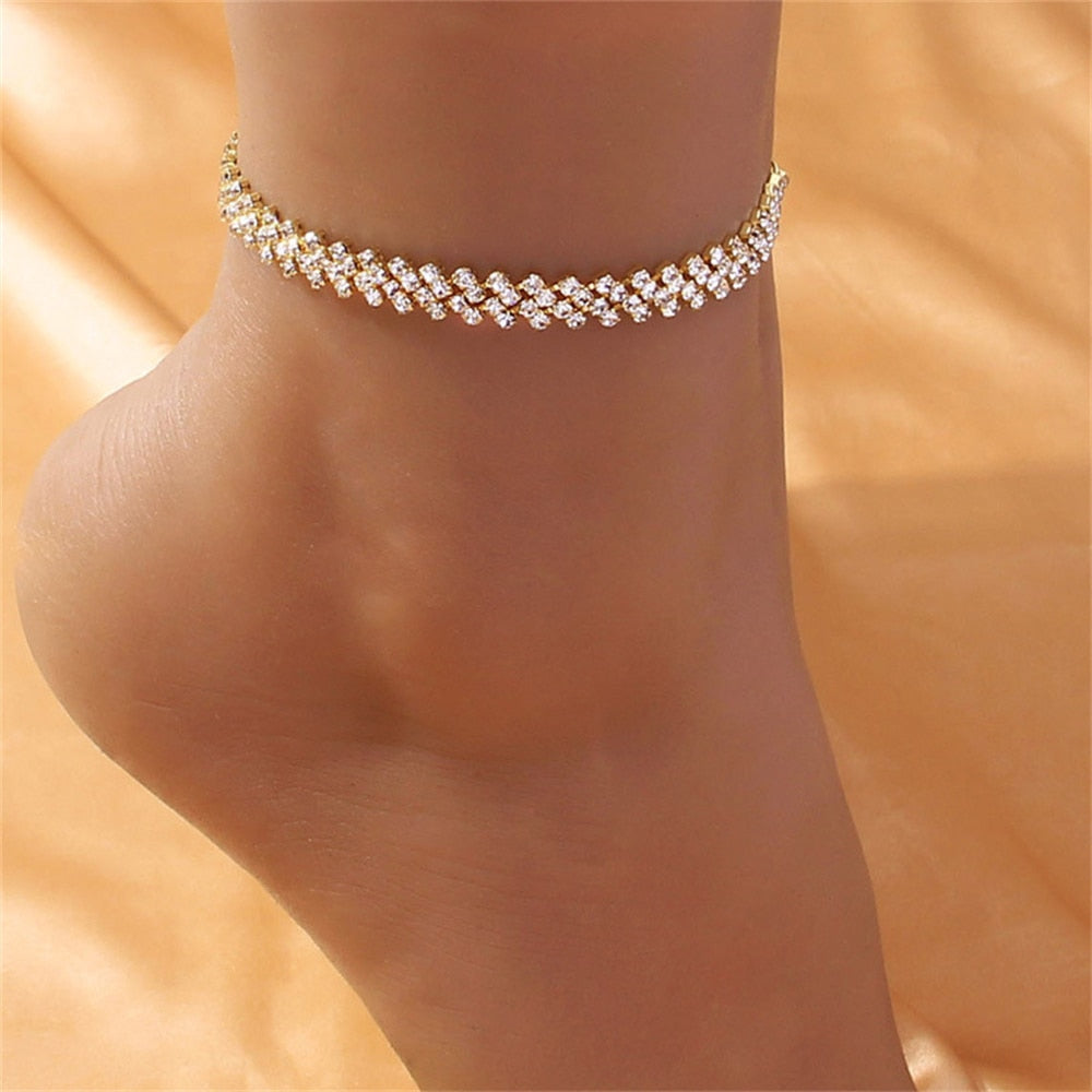 Sparkling Heart Anklet