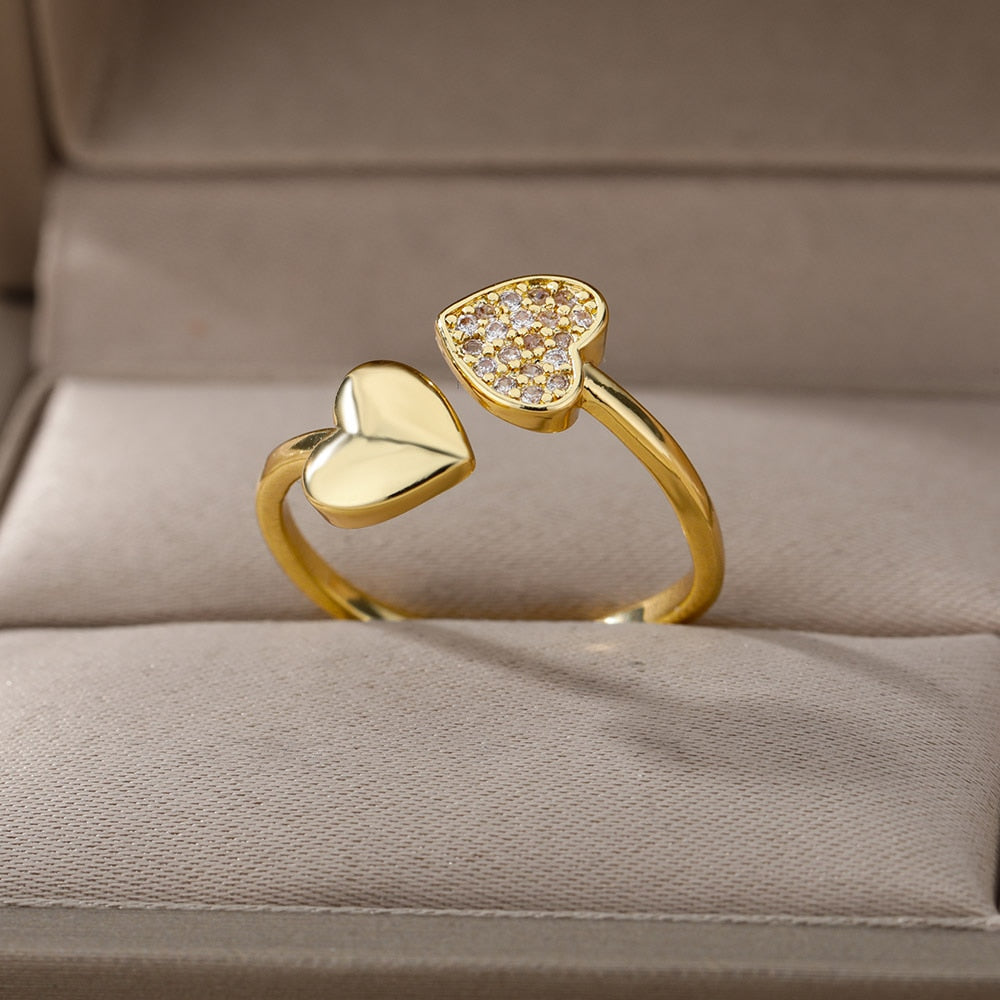 Twin Hearts Ring