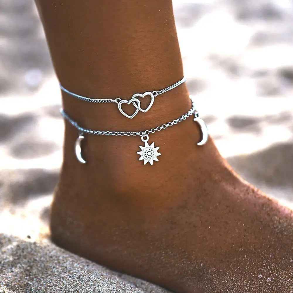 Anklet Chain Heart