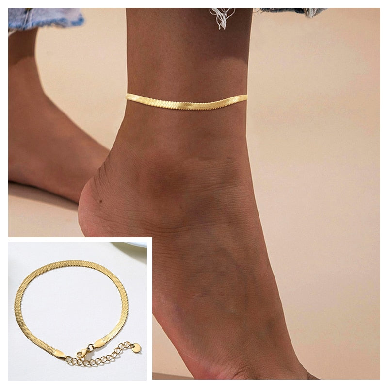 Golden Snake Anklet