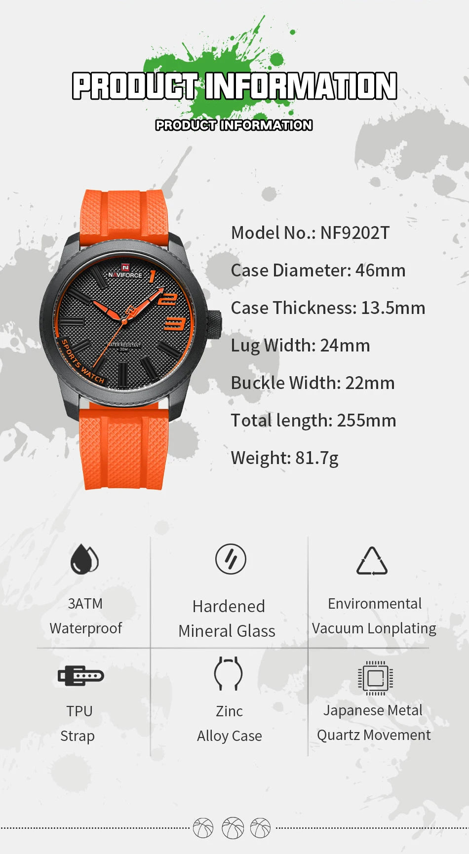 Orange Wristwatch