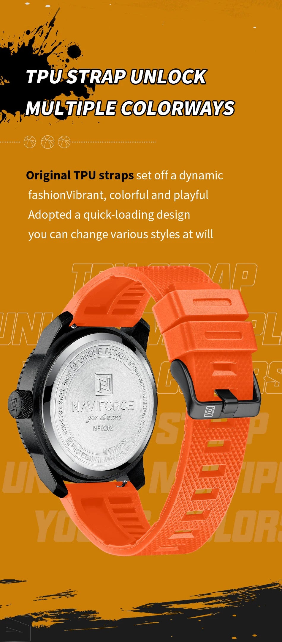 Orange Wristwatch