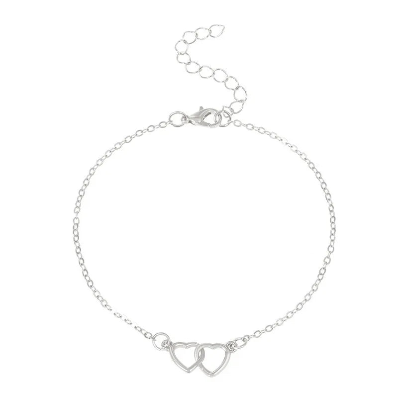 Two Hearts Anklet