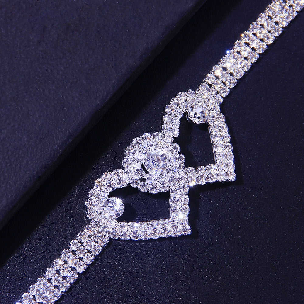 Sparkling Heart Anklet