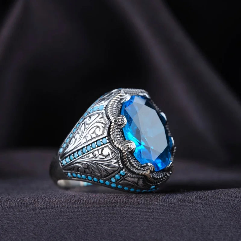 Shield Turquoise Gem Ring