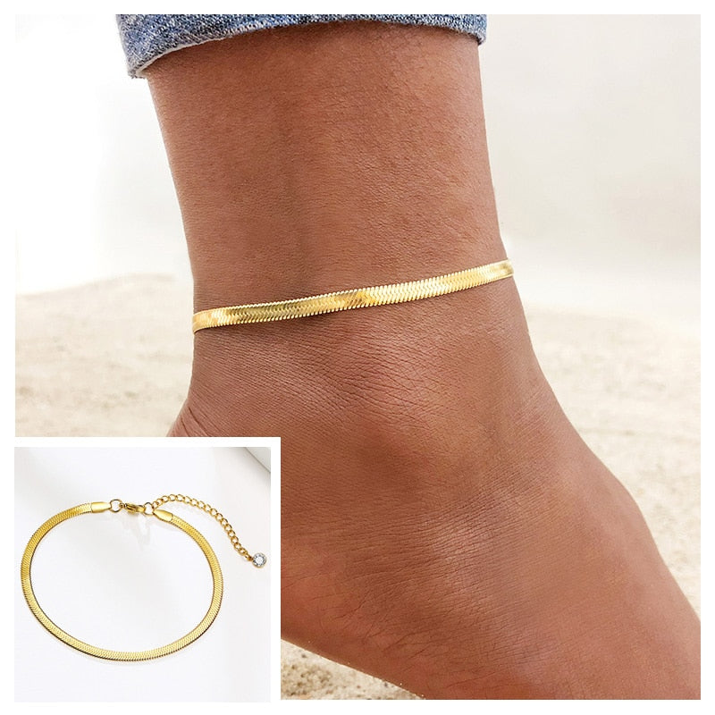 Golden Snake Anklet