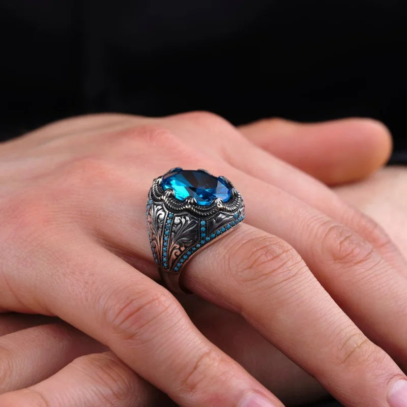 Shield Turquoise Gem Ring