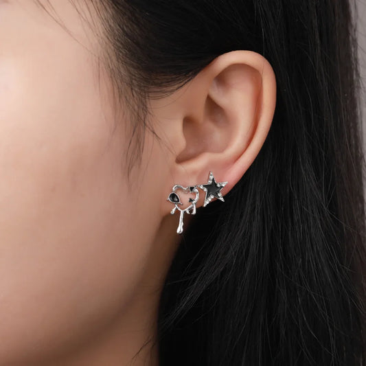 Black Star Earring