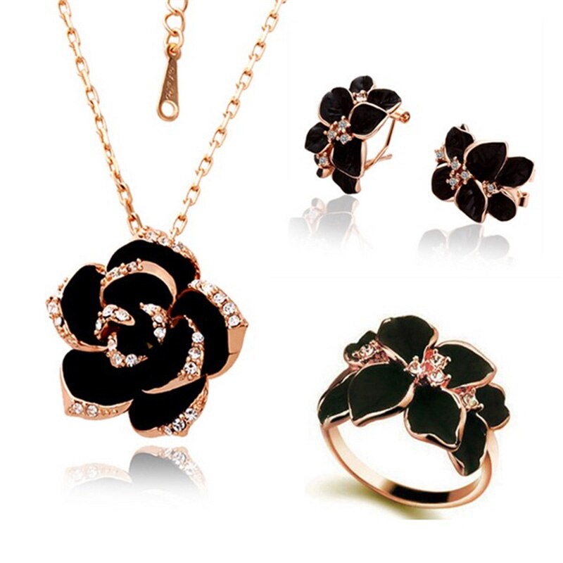 Black Flower Set