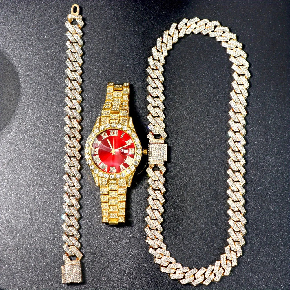 Rhinestone Cuban Set