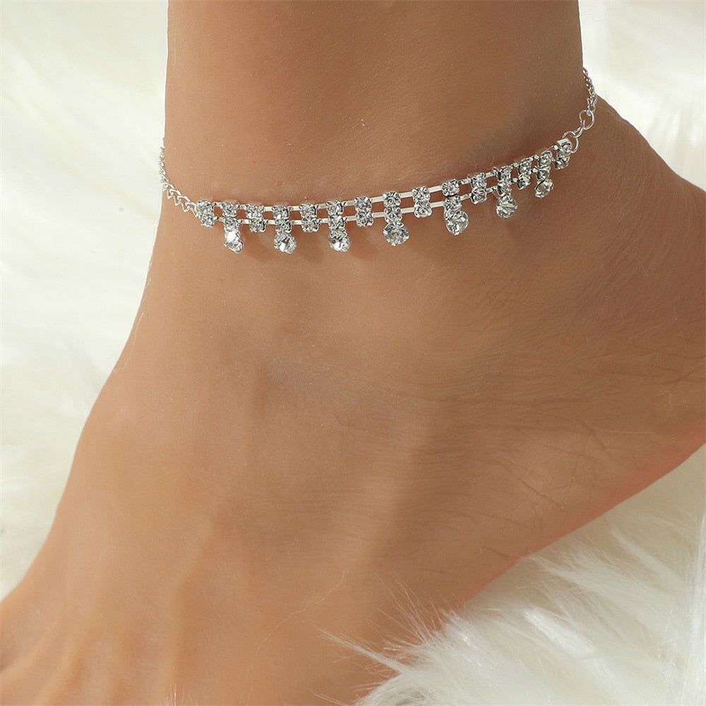 Sparkling Heart Anklet