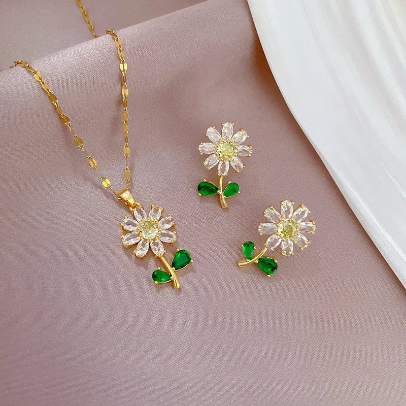 Green Flower Set