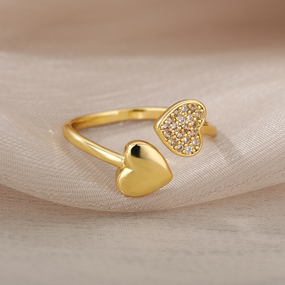 Twin Hearts Ring