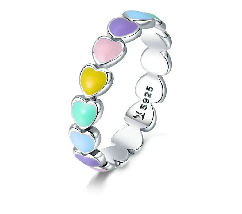 Rainbow Heart Ring