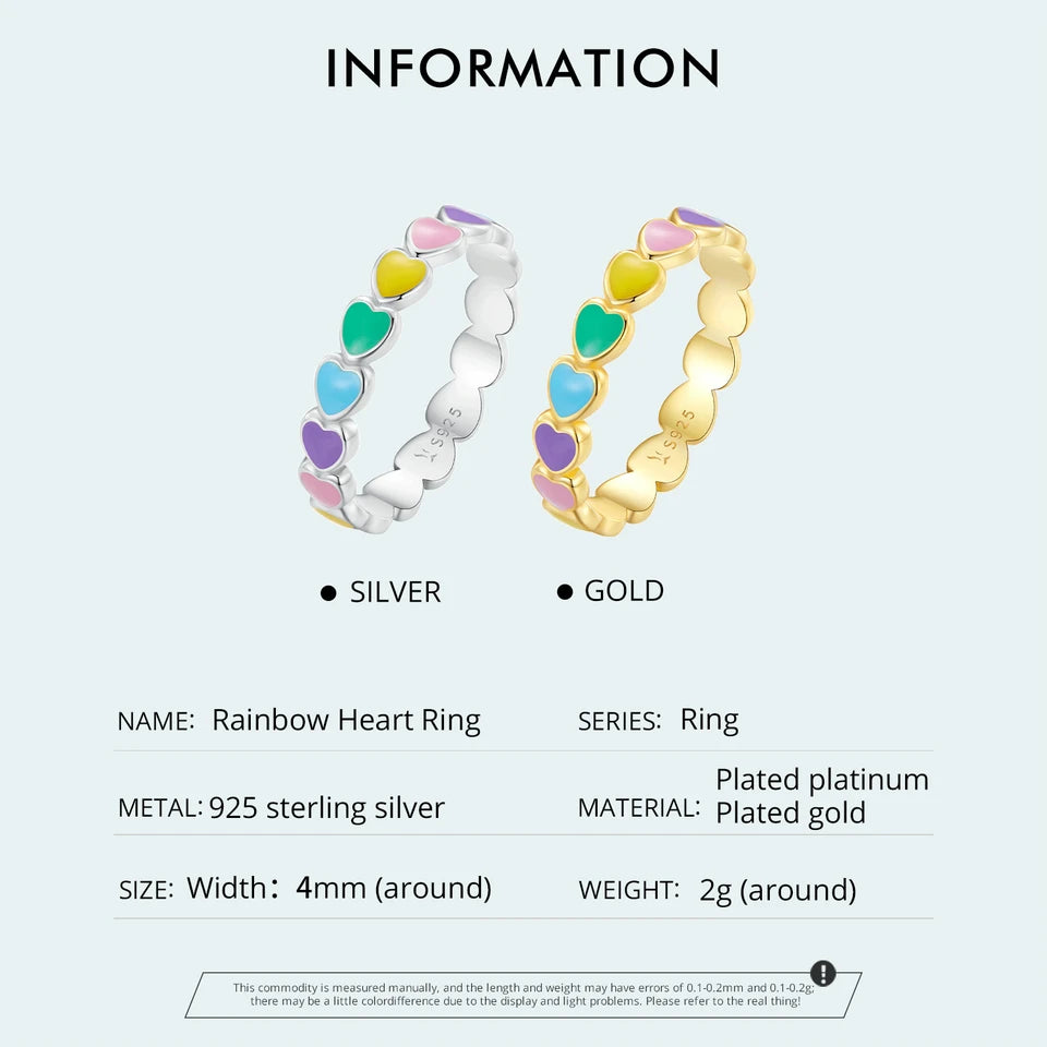 Rainbow Heart Ring