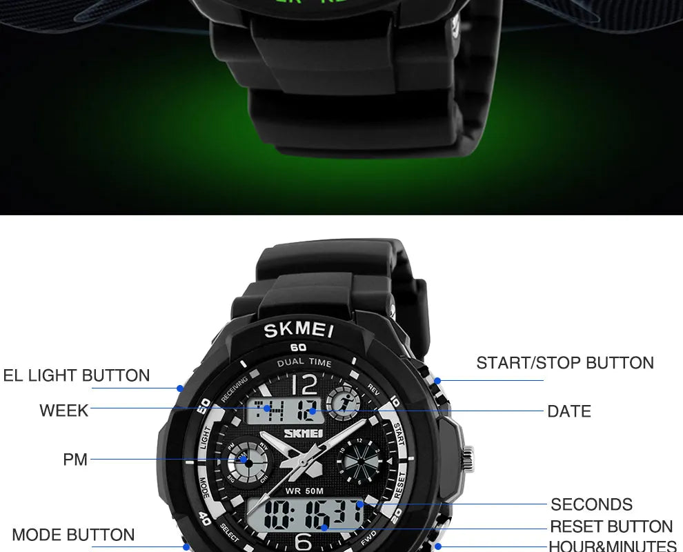 Shockproof Waterproof Watch  Digital Boy