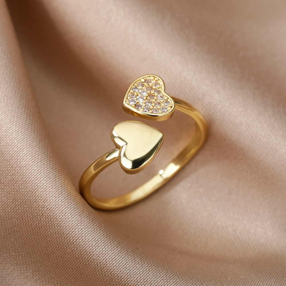 Twin Hearts Ring