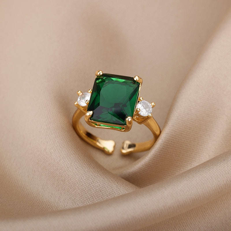 Green Stone Ring