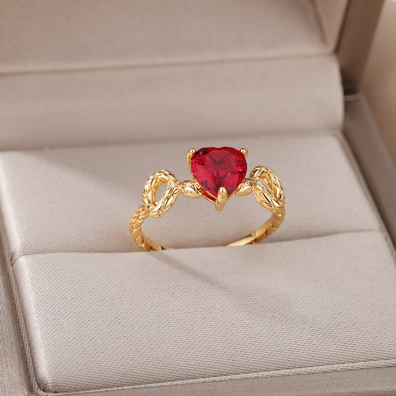 Red Heart Ring